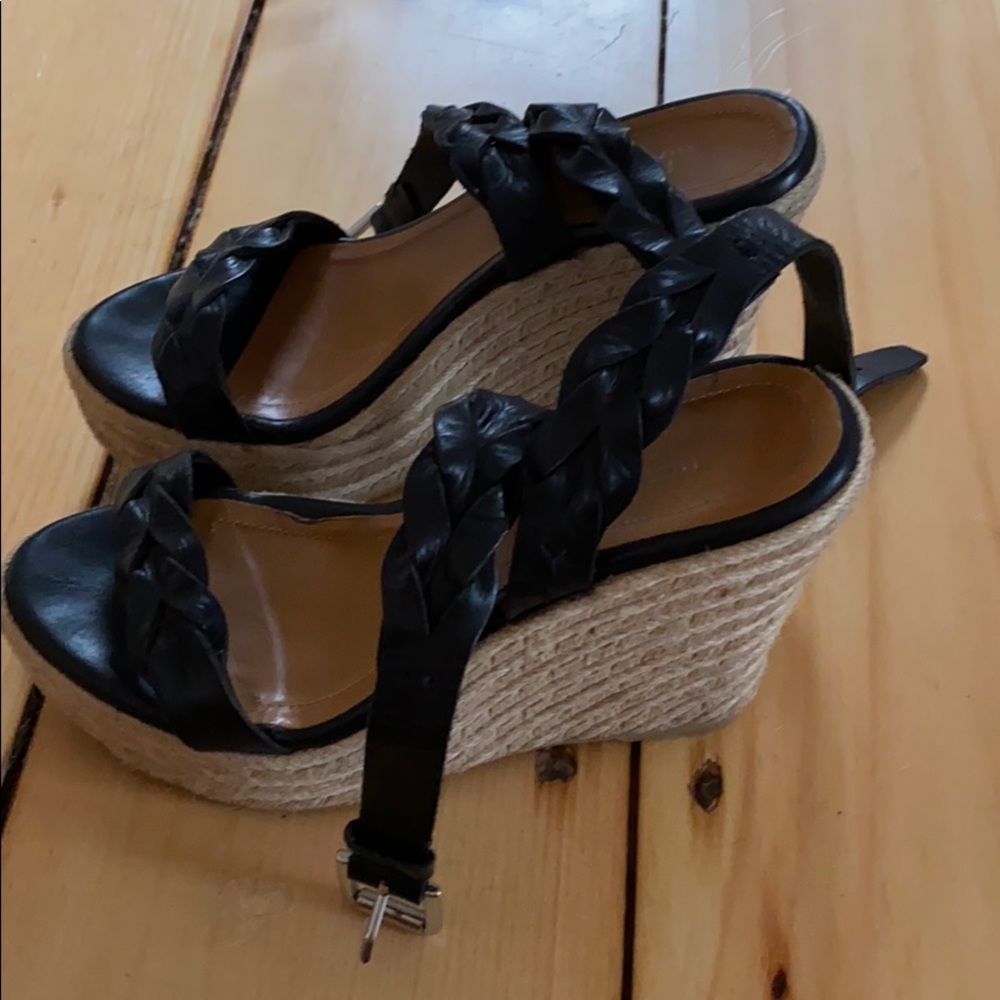 Ralph Lauren braided leather wedges